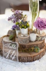 Wooden centrepiece